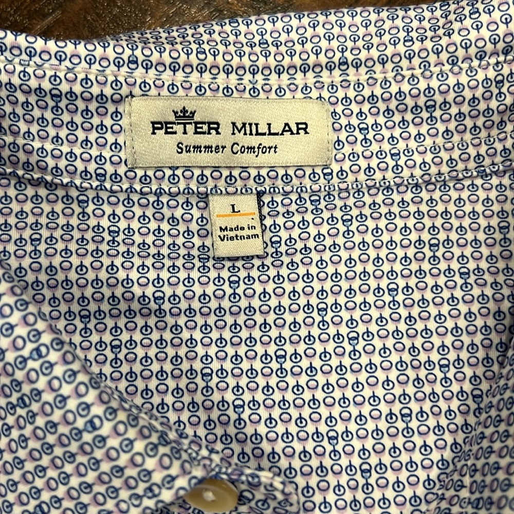 NWOT Men’s Peter Millar Golf Shirt Size Large - Picture 3 of 7